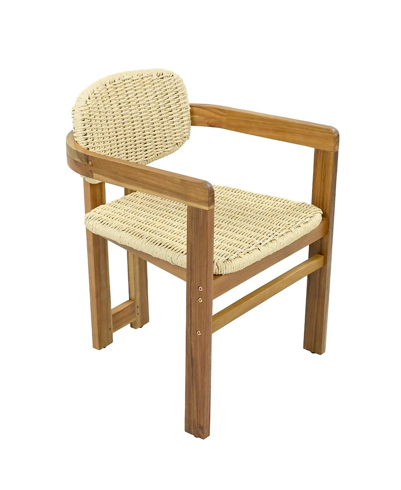 Streamdale Furniture 2-Piece Woven Rattan Outdoor Accent Chair Set