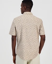 Alfani Men's Brick Geometric Short-Sleeve Shirt, Macy's Exclusive - Geo Print