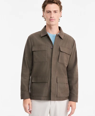 Alfani Men's Four Flap-Pocket Field Jacket, Macy's Exclusive - Jacket Glenn Plaid Yd