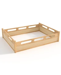 Streamdale Furniture Queen Platform Bed with Guardrails, Low Profile, No Box Spring Needed