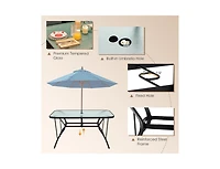Mondawe 7-Piece Patio Dining Set with 6 Stackable Chairs