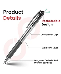 Gnuadz Ballpoint Pens Bulk Soft Grip Retractable Ink