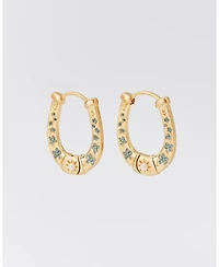 Fable England Gold Lucky in Love Hoop Earrings