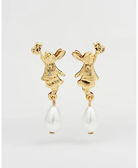 Fable England Peter Rabbit Butterfly Pearl Drop Earrings