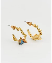 Fable England Peter Rabbit Jumping Clover Hoop Earrings