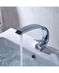 Phying Chrome Bathroom Faucet,Faucet for Bathroom Sink, Single Hole Bathroom Faucet Modern Single Handle Vanity Basin Faucet