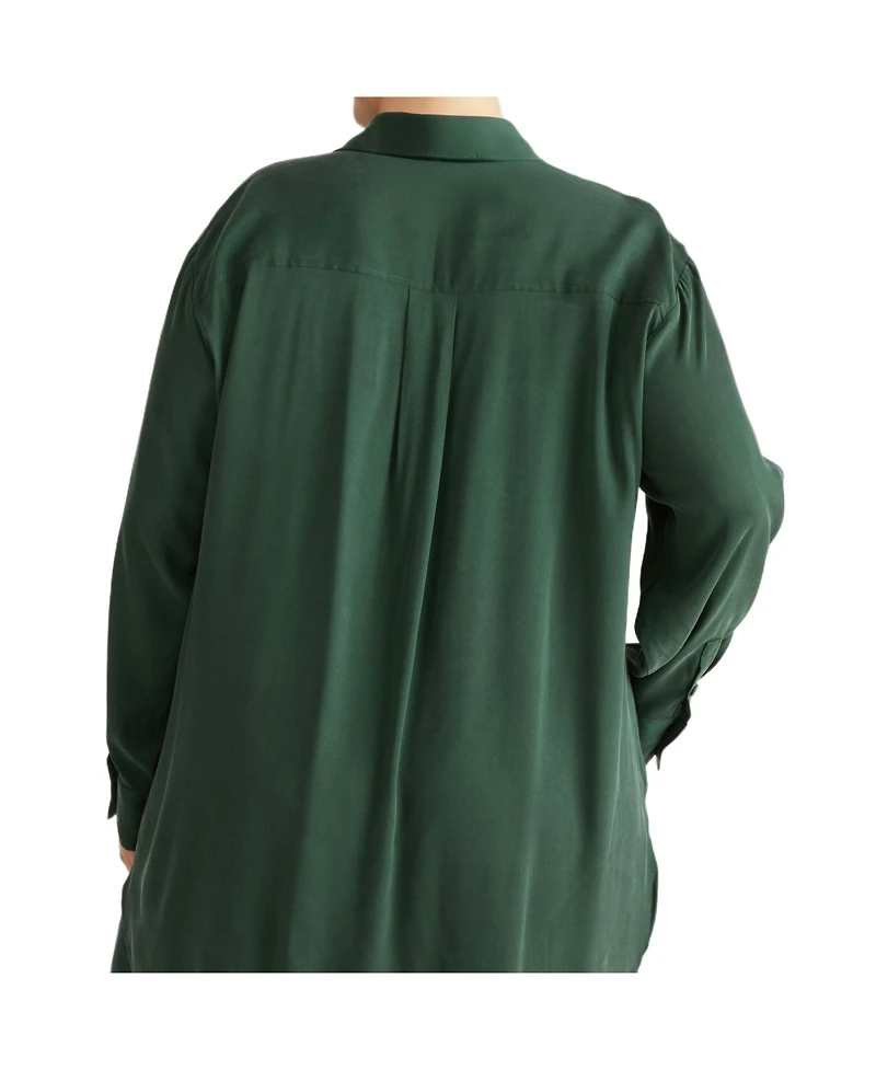 Universal Standard Plus Sizes Cooling Stretch Cupro Artist Women's Shirt