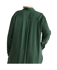 Universal Standard Plus Sizes Cooling Stretch Cupro Artist Women's Shirt