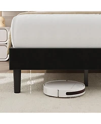 homfan Bed Frame Upholstered Platform Bed Frame with Adjustable Headboard Velvet Bed Frame with Metal Support No Box Spring Needed