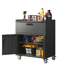 Viyet 35"H Rolling Metal Tool Cabinet