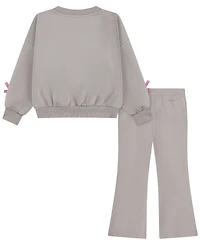 Nike Girls' 4-6X Juxta-Girl Bow Stripe Top and Leggings, 2-Piece Set