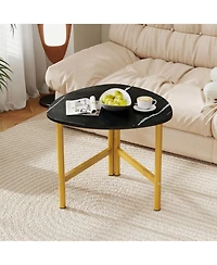 Slickblue Industrial Triangle Coffee Table with Metal Frame