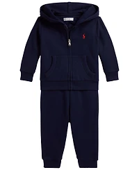 Polo Ralph Lauren Baby Boys' Full-Zip Hoodie and Pants, 2-Piece Set
