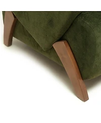 Streamdale Furniture Velvet Accent Chair with Birch Legs