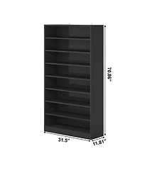 Slickblue Large Shoe Storage Rack with 9 Tier Organizer Shelves