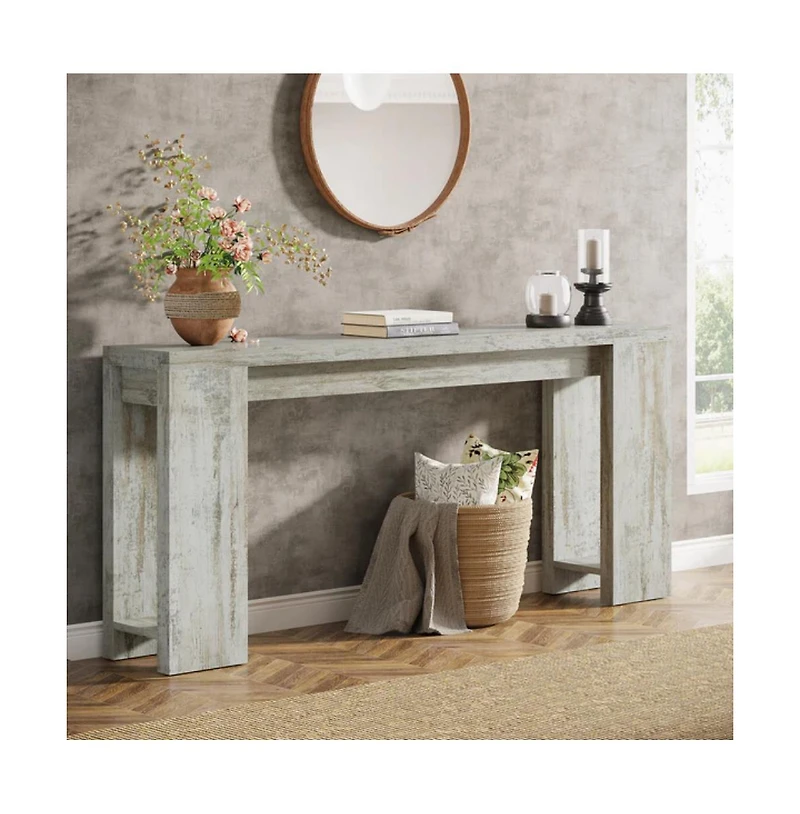 Slickblue Modern 70.9 Inch Wood Sofa Table for Entryway Use