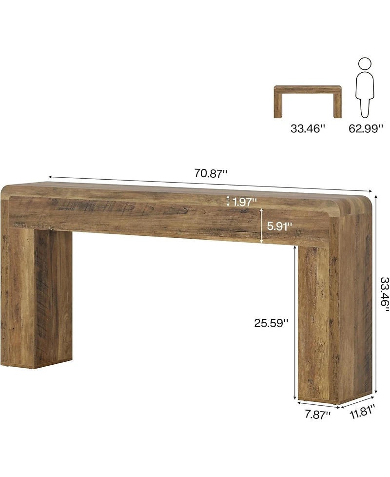 Slickblue Modern Wooden Console Table for Foyer, Entryway and Behind Sofa Use