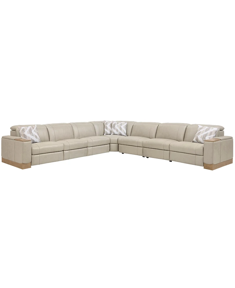 Maxyne 7-Piece L-Shape Sectional with 4 Power Motion Recliners