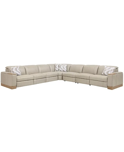 Maxyne 7-Piece L-Shape Sectional with 4 Power Motion Recliners