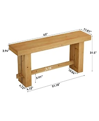 Slickblue Solid Wood Entryway Console Table, Sofa Table with Stable Legs