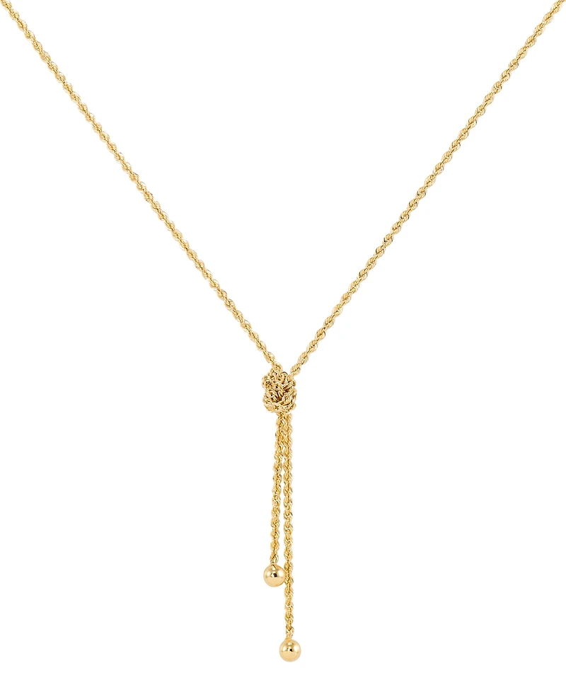 Macy's Rope Knot Pendant Necklace in 10k Yellow Gold