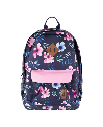 Deux par Deux Little Girl Floral Practical Spacious Durable Backpack