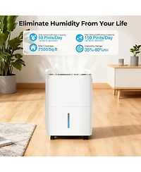 Cowsar 150 Pint Dehumidifier for Large Rooms, 7500 Sq. Ft.