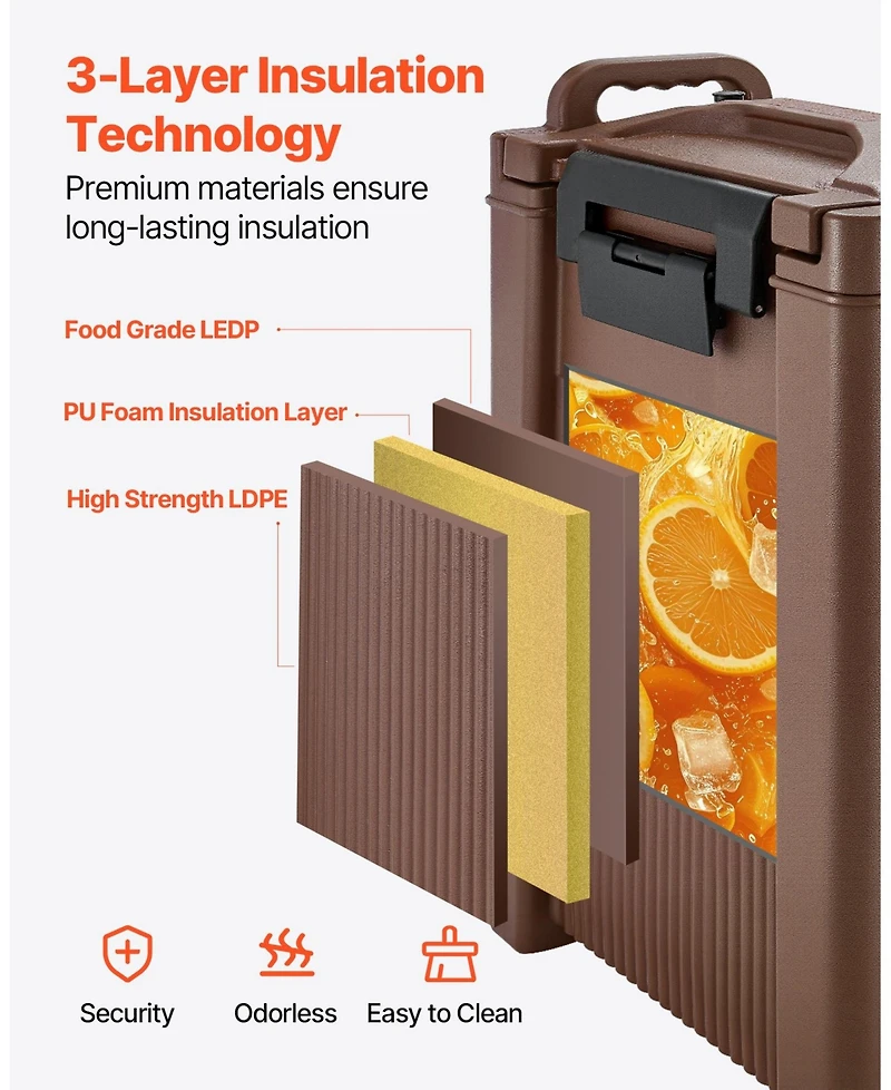 Cozito Insulated Beverage Dispenser, Hot and Cold Drink Server