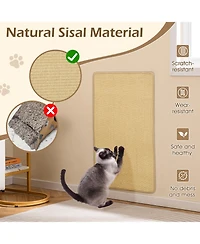 Cozito 2 Piece Cat Scratcher Mat Set Sisal Pads