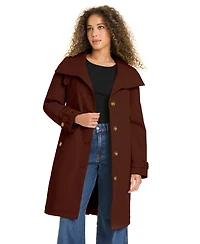 Kate Spade New York Women's Funnel Neck Trench Coat
