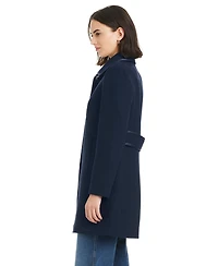 Kate Spade New York Women's Single Breasted Satin-Trimmed Coat