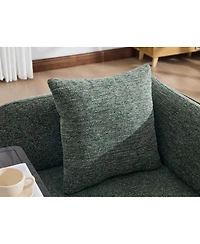 Streamdale Furniture Modern Upholstered Lounge Chair with Side Table and Storage Pockets
