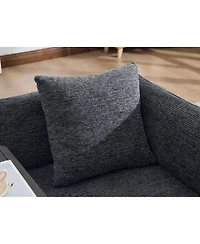 Streamdale Furniture Modern Upholstered Lounge Chair with Side Table and Storage Pockets
