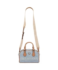 True Religion Women's Denim Logo Mini Satchel Crossbody Bag