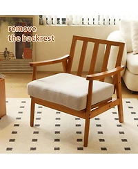 Streamdale Furniture Cute Fabric Accent Chair with Solid Wood Frame