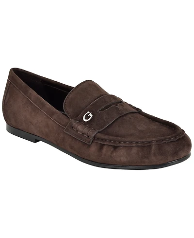 Guess Women's Raivoo Suede Slip-On Penny Loafer