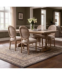 Streamdale Furniture French Country Upholstered Dining Chairs, Set of 2
