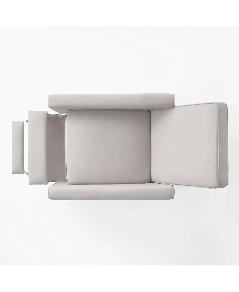 Streamdale Furniture Upholstered Push Back Recliner with Solid Beech Wood Legs