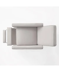 Streamdale Furniture Upholstered Push Back Recliner with Solid Beech Wood Legs