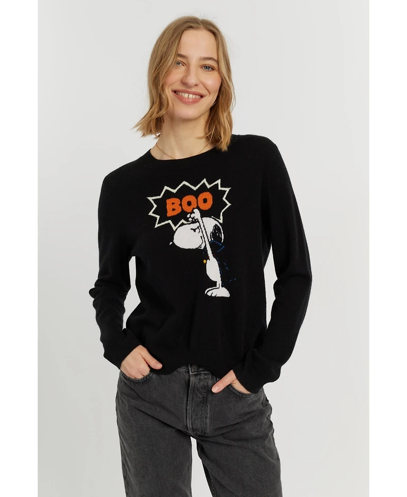 Chinti & Parker Women's Wool-Cashmere Snoopy Boo Sweater