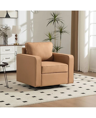 Streamdale Furniture Upholstered 360degree() Swivel Armchair with Hidden Storage