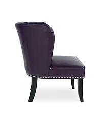 Streamdale Furniture Pu Leather Accent Chair with Rivet Trim