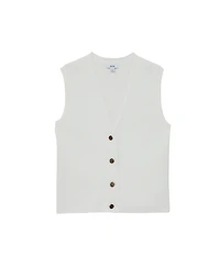Reiss Women's Textured-Knit Button-Through Waist Sweater