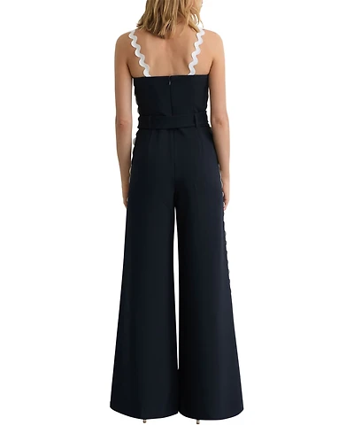 Reiss Womens' Dash Rick Rack Detail Jumpsuit