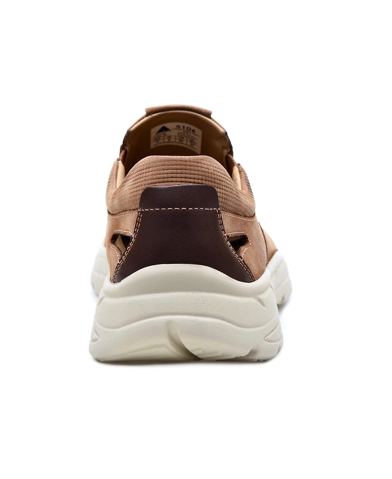 Pazstor Men's Premium Comfort Leather Closed Toe Casual Sandals Abdiel