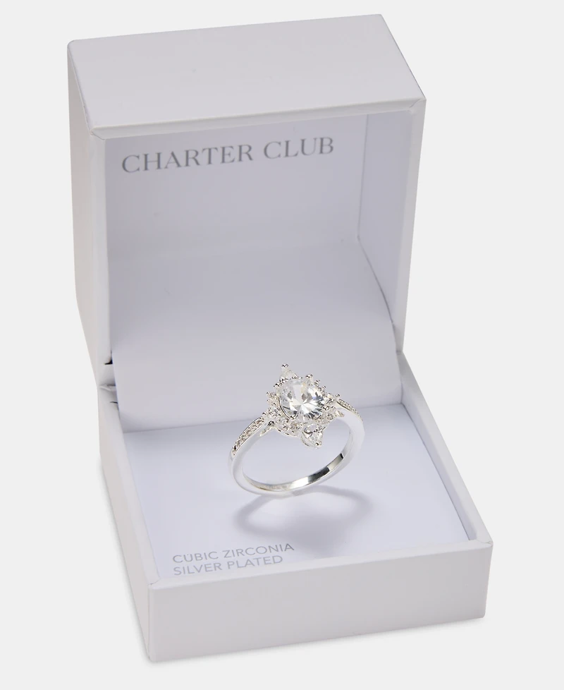 Charter Club Cubic Zirconia Cluster Ring, Macy's Exclusive