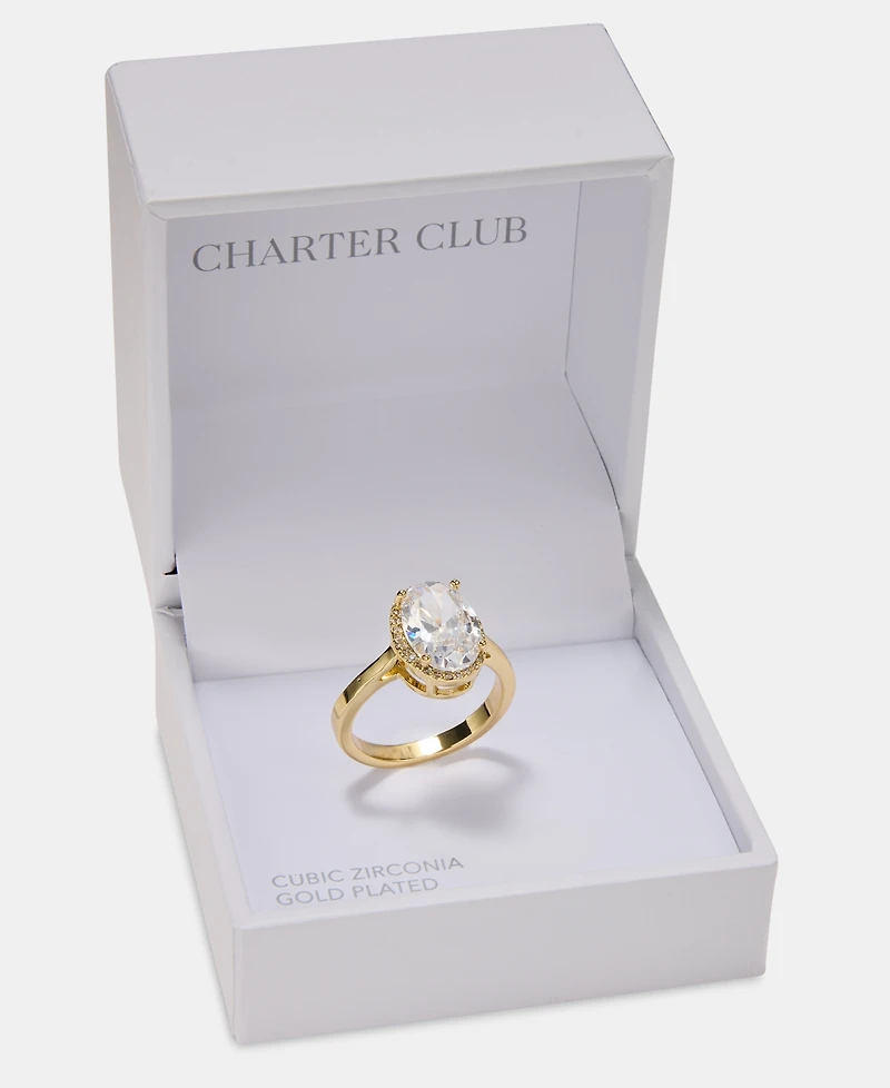 Charter Club Cubic Zirconia Oval Ring, Macy's Exclusive