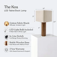 Arden Modern Led Marble and Gold Table Lamp (17" ) with Usb Port - Light Bulb Included