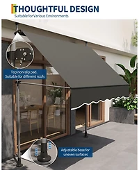 gaomon Outdoor Sunshade Shelter, Manual Patio Retractable Awning