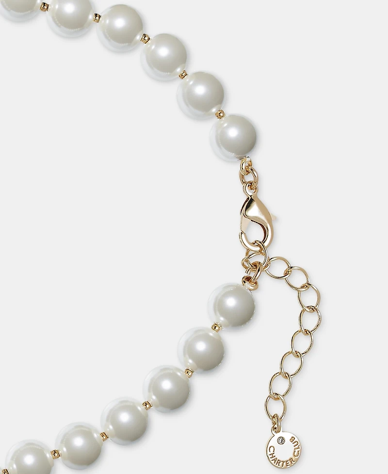 Charter Club Glass Pearl Beaded Collar Necklace, Macy's Exclusive